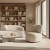 Image de Fauteuil pivotant de salon ARNO Blanc