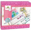 Image de Coffret Xl Métier À Tisser Bois Métal Rose Violet Bleu 40x26x7 Cm Sycomore