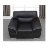 Image de Fauteuil en cuir - VENTE-UNIQUE - THIBAULT - Noir - Contemporain - 1 place