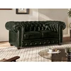 Image de Canapé chesterfield 2 places BRENTON 100% cuir de buffle - Vert empire