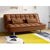 Image de Canapé 3 places convertible clic-clac MISHAN en tissu - Caramel