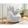 Image de Fauteuil pivotant main CATCHY en simili - Blanc - VENTE-UNIQUE - 1 place - Contemporain - Design