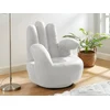 Image de Fauteuil main pivotant CATCHY en simili - Blanc