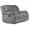 Image de Canapé 2 places relax en microfibre - VENTE-UNIQUE - HERNANI - Gris - Classique