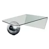 Image de Table basse MUNDO - Verre trempé et acier