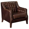 Image de Fauteuil en cuir COLBERT - Chocolat