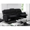Image de Canapé 3 Places Relax En Microfibre Hernani - Noir