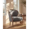 Image de Fauteuil en lin ALIENOR - Gris
