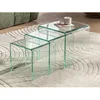 Image de Lot de 3 tables basses gigognes MINKA - Verre trempé