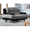 Image de Canapé 2 places en microfibre MUSKO - Bicolore gris et noir - Contemporain - Design - Moelleux