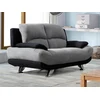 Image de Canapé 2 places en microfibre MUSKO - Bicolore gris et noir