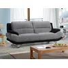 Image de Canapé 3 places en microfibre MUSKO - Bicolore gris et noir