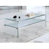 Image de Table basse double plateau en verre trempé - Transparent - STILEOS