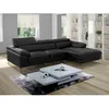 Image de Canapé dangle en cuir SOLANGE - Noir - Angle droit
