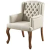 Image de Fauteuil bergère en tissu PARUNA - Beige