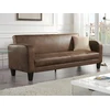 Image de Canapé club 3 places convertible INICIO en microfibre aspect cuir vieilli