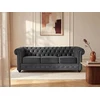 Image de Canapé 3 places CHESTERFIELD - Velours anthracite
