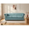 Image de Canapé 3 places CHESTERFIELD - Velours bleu pastel