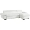 Image de Canapé dangle convertible en cuir JONOVA - Blanc - Angle droit