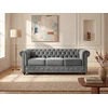 Image de Canapé 3 places CHESTERFIELD - Velours gris clair