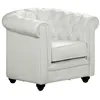 Image de Fauteuil en simili VENTE-UNIQUE CHESTERFIELD - Blanc - 1 place - Avec accoudoirs