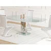Image de Table à manger extensible TALICIA - Verre trempé & métal - 6 à 8 personnes - Coloris Blanc