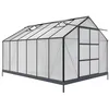 Image de Serre de Jardin en polycarbonate de 13m² KALIDA avec embase - anthracite