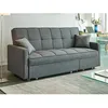 Image de Canapé 3 places convertible en tissu CANETTI - Gris