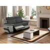 Image de Canapé 3 places relax en microfibre anthracite et bandes gris clair TALCA
