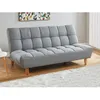 Image de Canapé 3 places convertible clic clac en tissu gris ESTEBAN