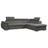Image de Canapé dangle convertible en tissu avec coffre de rangement FABIEN - Anthracite - Angle droit