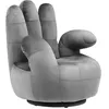 Image de Fauteuil main pivotant CATCHY en velours - Anthracite