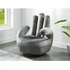 Image de Fauteuil main pivotant CATCHY en velours - Anthracite
