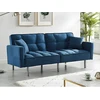 Image de Canapé 3 places convertible clic-clac en tissu MINEY - Bleu