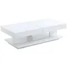 Image de Table basse ARAMIS avec rangements - MDF laqué blanc