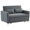 Image de Canapé 2 places convertible en tissu gris AYLA
