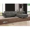 Image de Canapé D'angle Droit Relax Électrique En Cuir Gris Anthracite Pascaline