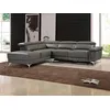 Image de Canapé D'angle Gauche Relax Électrique En Cuir Gris Anthracite Pascaline