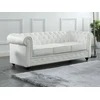 Image de Canapé 3 places en cuir de buffle blanc CHESTERFIELD