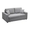 Image de Canapé 3 places convertible en tissu INIZOR - Gris clair