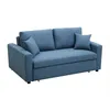 Image de Canapé 3 places convertible en tissu INIZOR - Bleu