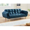 Image de Canapé 3 places convertible clic-clac en tissu bleu LOELINE