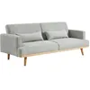 Image de CanapÃ© 3 places convertible clic-clac en tissu ESME - Gris clair en occasion ou reconditionné