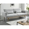 Image de Canapé 3 places convertible clic-clac en tissu ESME - Gris clair