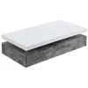 Image de Table basse avec 2 tiroirs en MDF - Béton et blanc - FELIX
