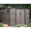 Image de Abri de jardin métal en acier galvanisé effet bois gris 894 m² - ADELMO