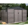 Image de Abri de jardin métal en acier galvanisé effet bois gris 1098 m² - ADELMO