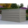 Image de Coffre de rangement de jardin en acier galvanisé gris - 400L - TOMASO