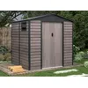 Image de Abri De Jardin Métal En Acier Galvanisé Effet Bois Gris 4,15 M² - Adelmo