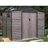 Image de Abri de jardin métal en acier galvanisé effet bois gris 5,40 m² - ADELMO